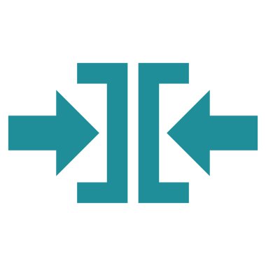 Basın yatay yöndeki düz vektör simgesi