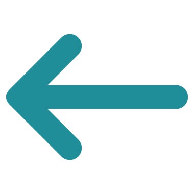 Ok sol düz vektör simgesi