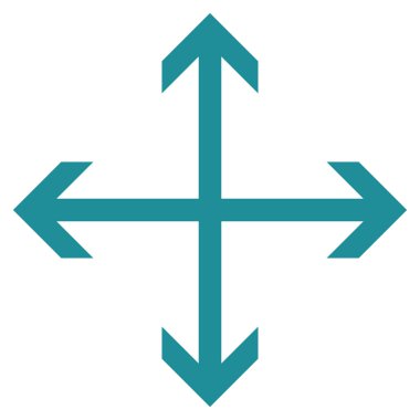 Oklar düz vektör simgesini genişletin