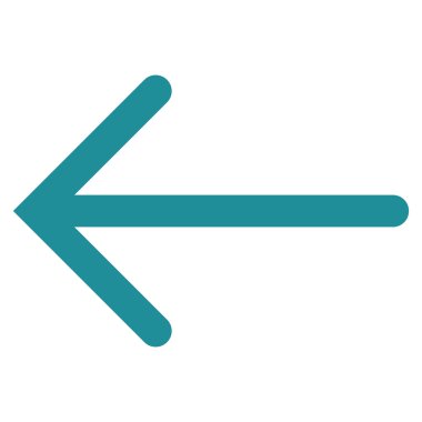 Ok sol düz vektör simgesi