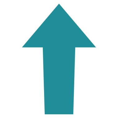 Düz vektör simge yukarı ok