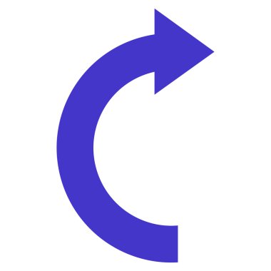 Sağa döndür düz vektör simgesi