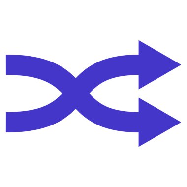 Shuffle oklar sağ düz vektör simgesi