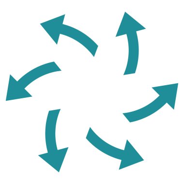 Santrifüj oklar düz vektör simgesi