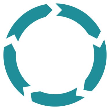 Dolaşım düz vektör simgesi