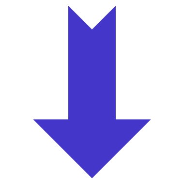 Düz vektör simgesi aşağı ok