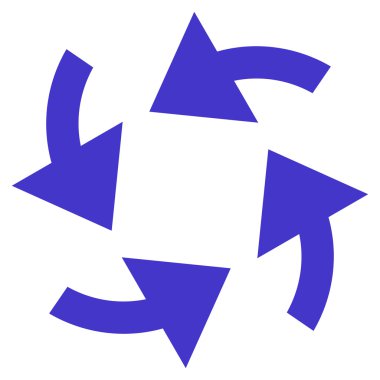 Siklon oklar düz vektör simgesi