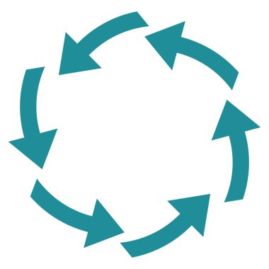 Dolaşım düz vektör simgesi