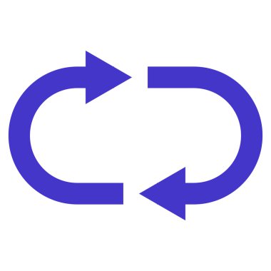 Geri dönüşüm düz vektör simgesi