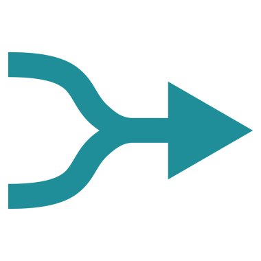 Ok birleştirmek değil düz vektör simgesi