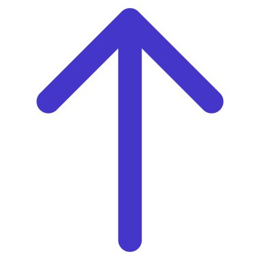 Düz vektör simge yukarı ok