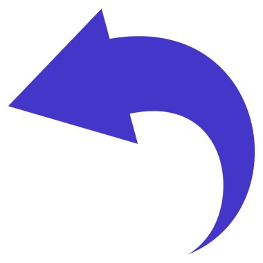 Düz vektör simgesi geri al