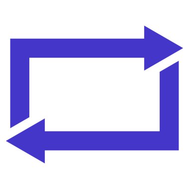 Vektör simge Exchange oklar düz