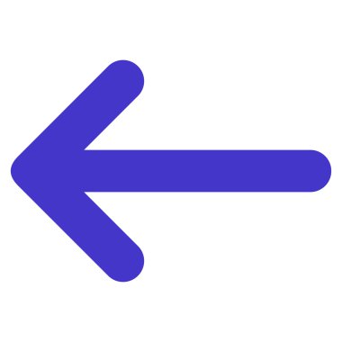 Ok sol düz vektör simgesi