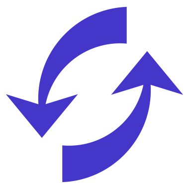 Vektör simge Exchange oklar düz