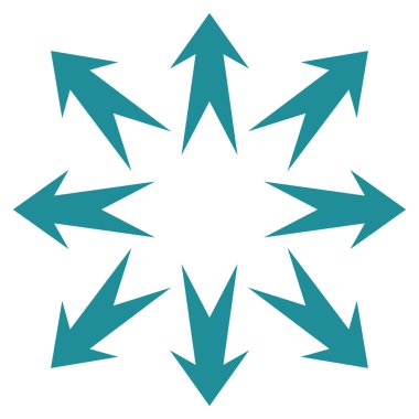 Oklar düz vektör simgesini genişletin