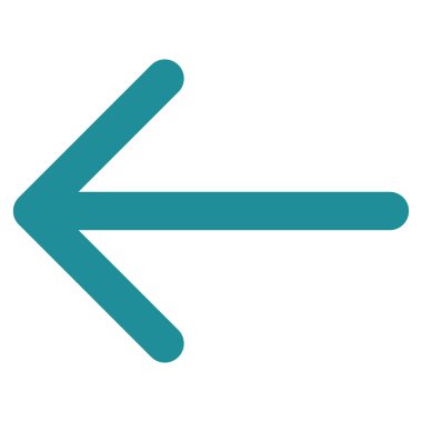 Ok sol düz vektör simgesi