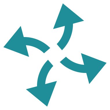 Santrifüj oklar düz vektör simgesi