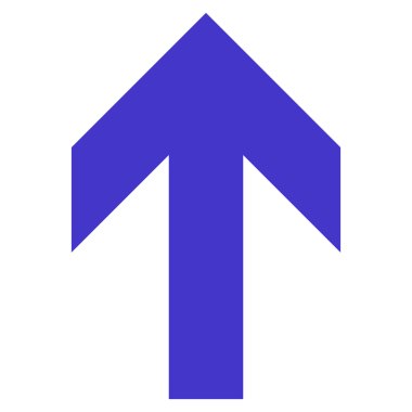 Düz vektör simge yukarı ok