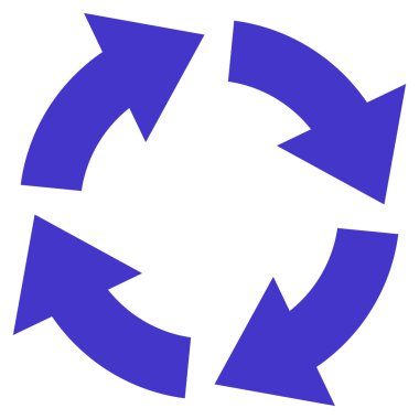 Dolaşım düz vektör simgesi