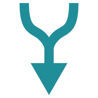 Düz vektör simgesi aşağı ok birleştirmek