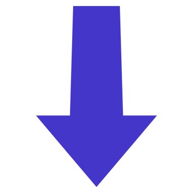 Düz vektör simgesi aşağı ok