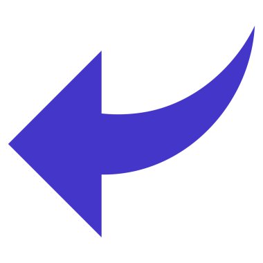 Düz vektör simgesi geri al