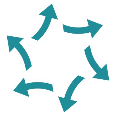 Santrifüj oklar düz vektör simgesi