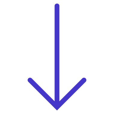 Düz vektör simgesi aşağı ok