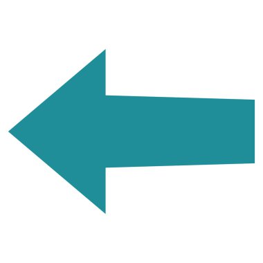 Ok sol düz vektör simgesi