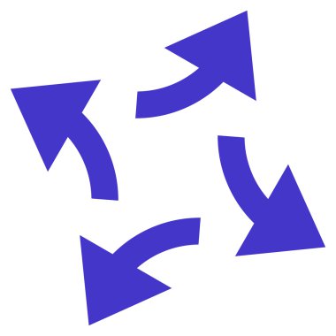 Santrifüj oklar düz vektör simgesi