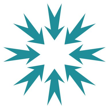 Basınç oklar düz vektör simgesi