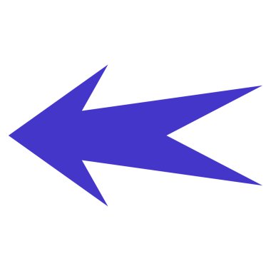 Ok sol düz vektör simgesi