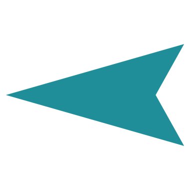 Ok ucu sol düz vektör simgesi