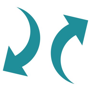 Vektör simge Exchange oklar düz