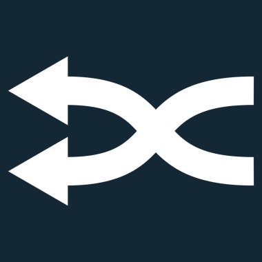 Shuffle oklar sol düz vektör simgesi