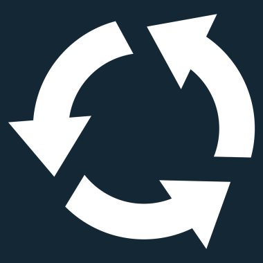 Geri dönüşüm düz vektör simgesi