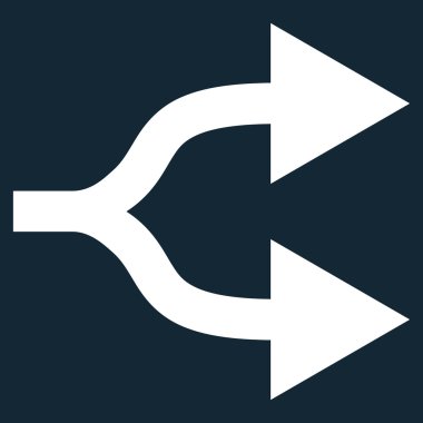 Oklar bölünmüş değil düz vektör simgesi