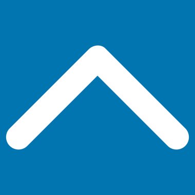 Yön yukarı düz vektör simgesi