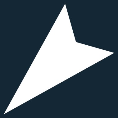 Ok ucu sol aşağı düz vektör simgesi