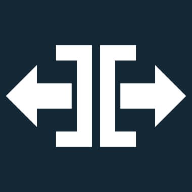 Yatay yöndeki düz vektör simge bölmek