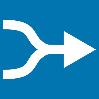 Ok birleştirmek değil düz vektör simgesi