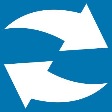 Vektör simge Exchange oklar düz