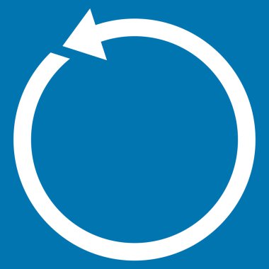 Saatin tersi yönde düz vektör simge döndürmek