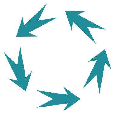 Döndürme düz vektör simgesi