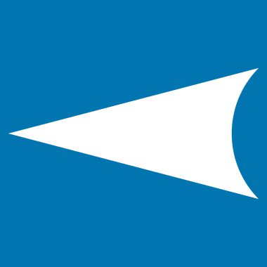 Ok ucu sol düz vektör simgesi