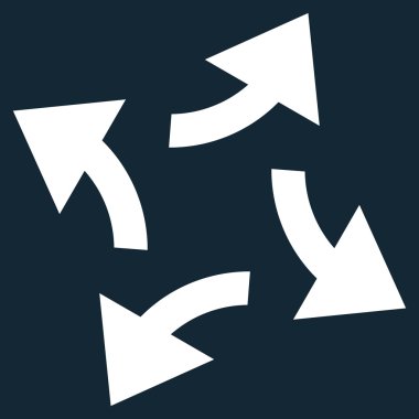 Santrifüj oklar düz vektör simgesi