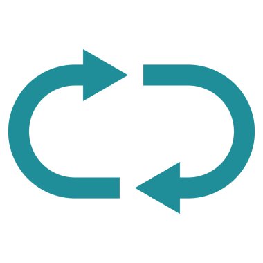 Geri dönüşüm düz vektör simgesi