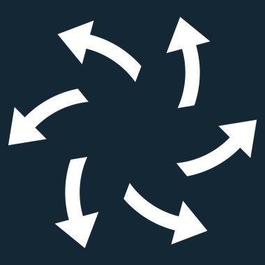 Santrifüj oklar düz vektör simgesi