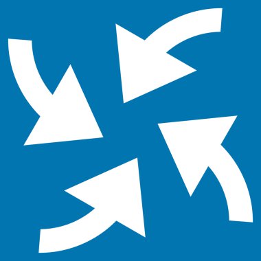 Siklon oklar düz vektör simgesi